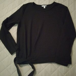 Women's size small Black side tie Sweater
